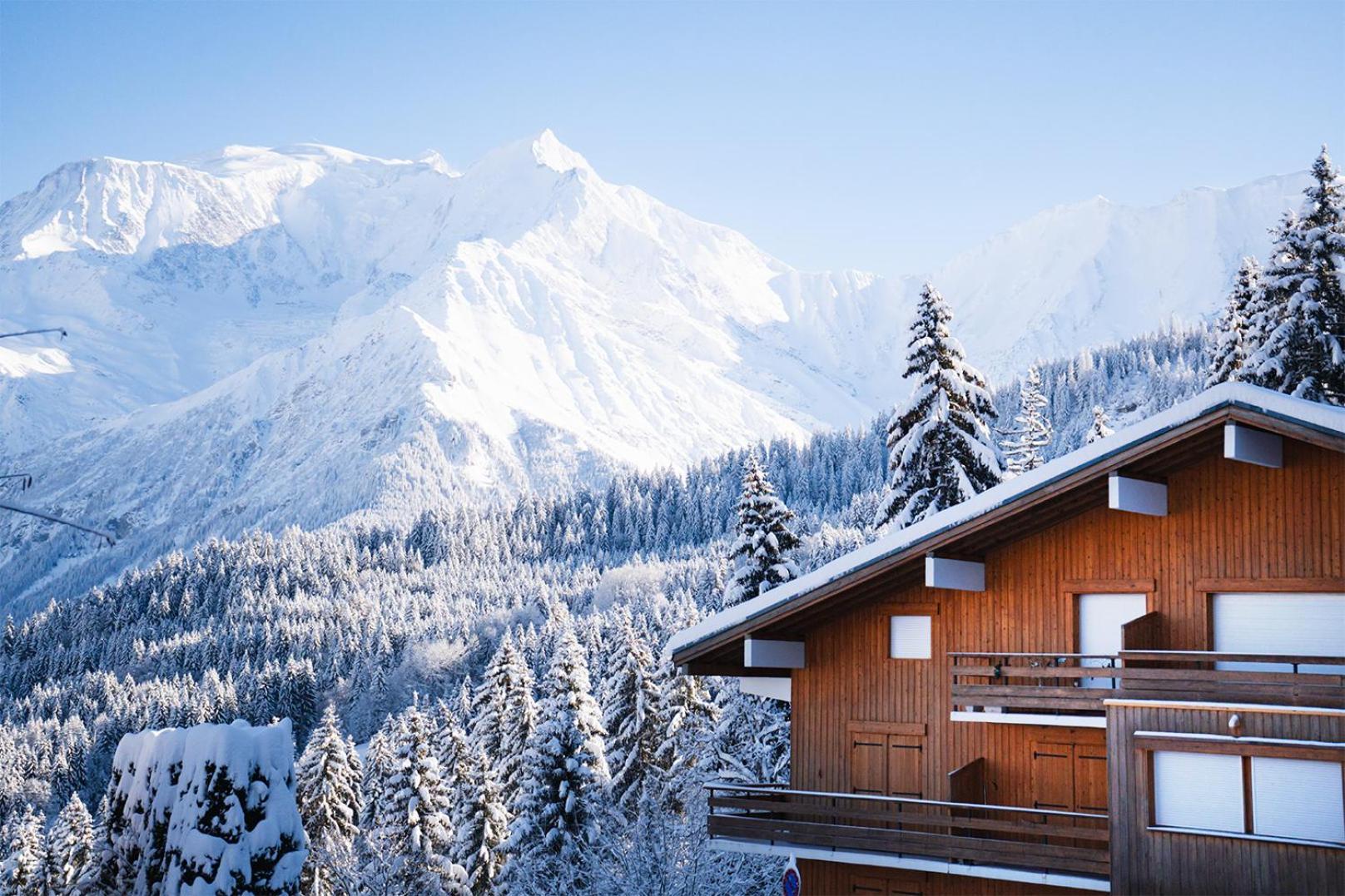 Studio Cabine Au Loup Blanc Avec Vue Mont Blanc Saint-Gervais-les-Bains Exterior foto